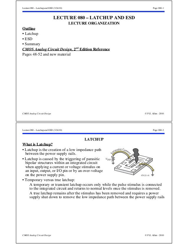 ESD Design for Analog Circuits